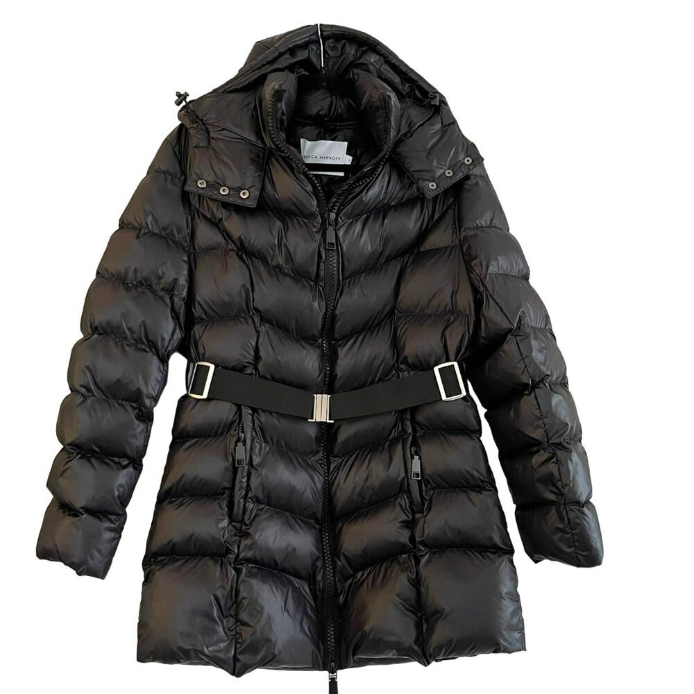 Rebecca Minkoff Black Quilted Puffer Coat Winter Jacket Size Small NWT